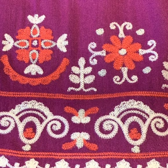 ORIGAMI Girl's Embroidered Shift Dress 2 2T Purple Mod Toddler Girl Stylish - Picture 6 of 8